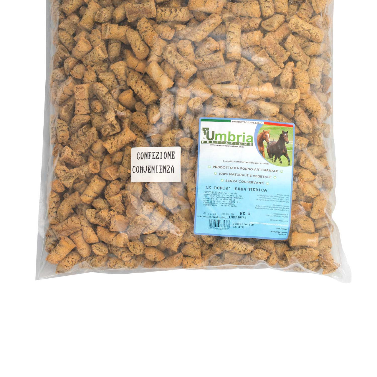 BISCOTTI LE BONTA' ERBA MEDICA (4 KG) | Cura del Cavallo | Biscotti per Cavalli | Umbria Equitazione
