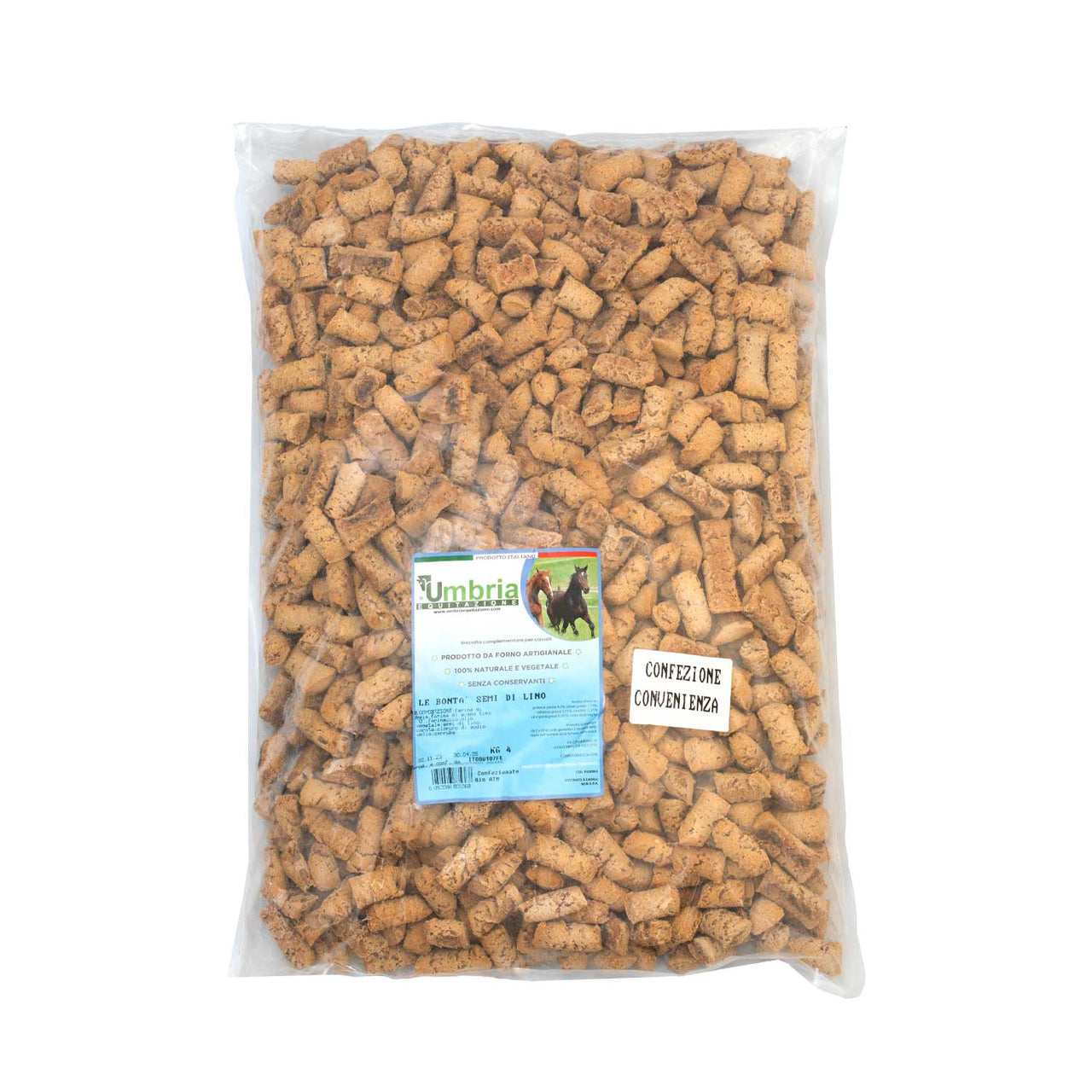 BISCOTTI LE BONTA' SEMI DI LINO (4 KG) | Cura del Cavallo | Biscotti per Cavalli | Umbria Equitazione