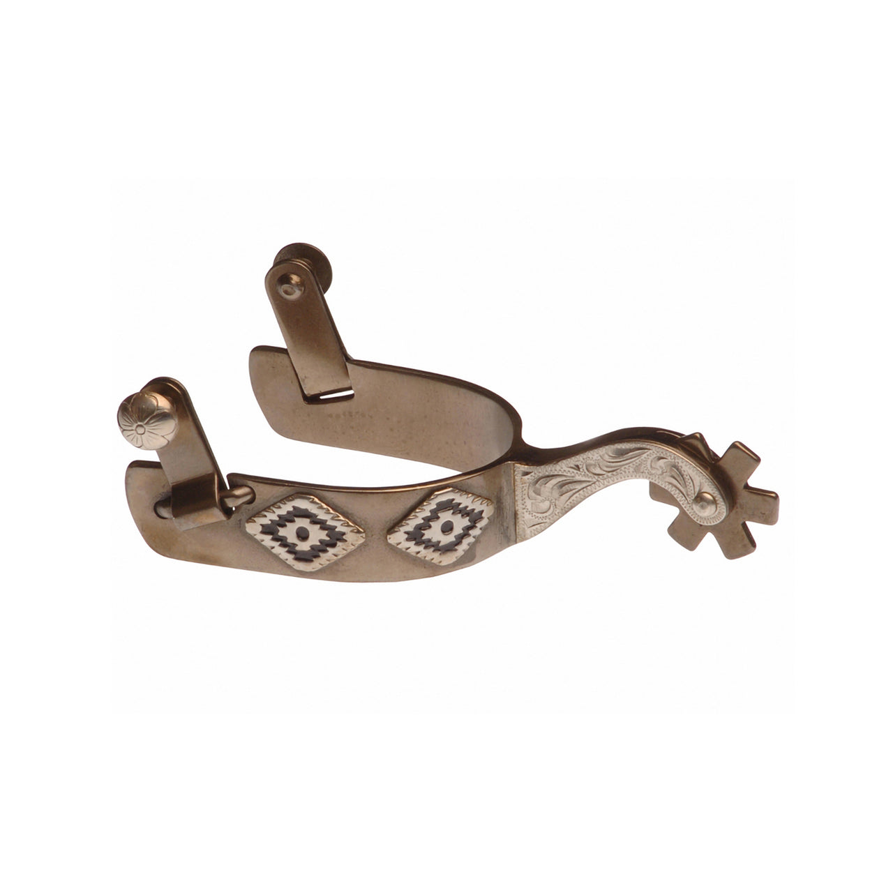 SPERONI WESTERN BRUNITI CON DECORAZIONE A ROMBI | Accessori | Accessori | Pool's