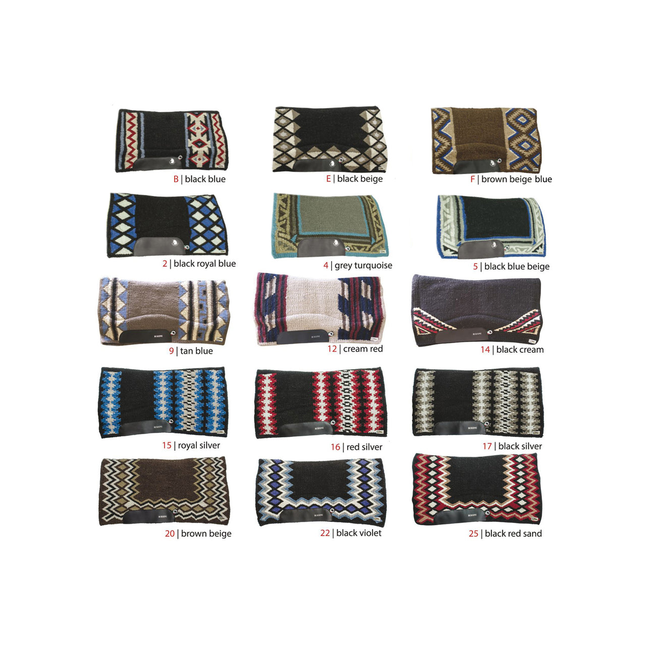 TAPPETINO NAVAJO PURA LANA PER SS00066B | Sottosella e Accessori | Coperte per Sella | Lakota