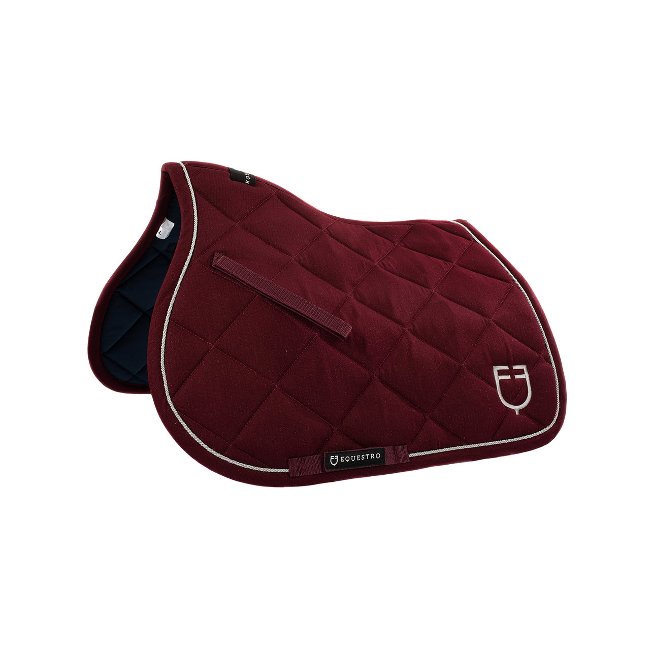 Sottosella da salto in cotone con passamaneria e logo | Sottosella e Accessori | Sottosella Salto | Equestro