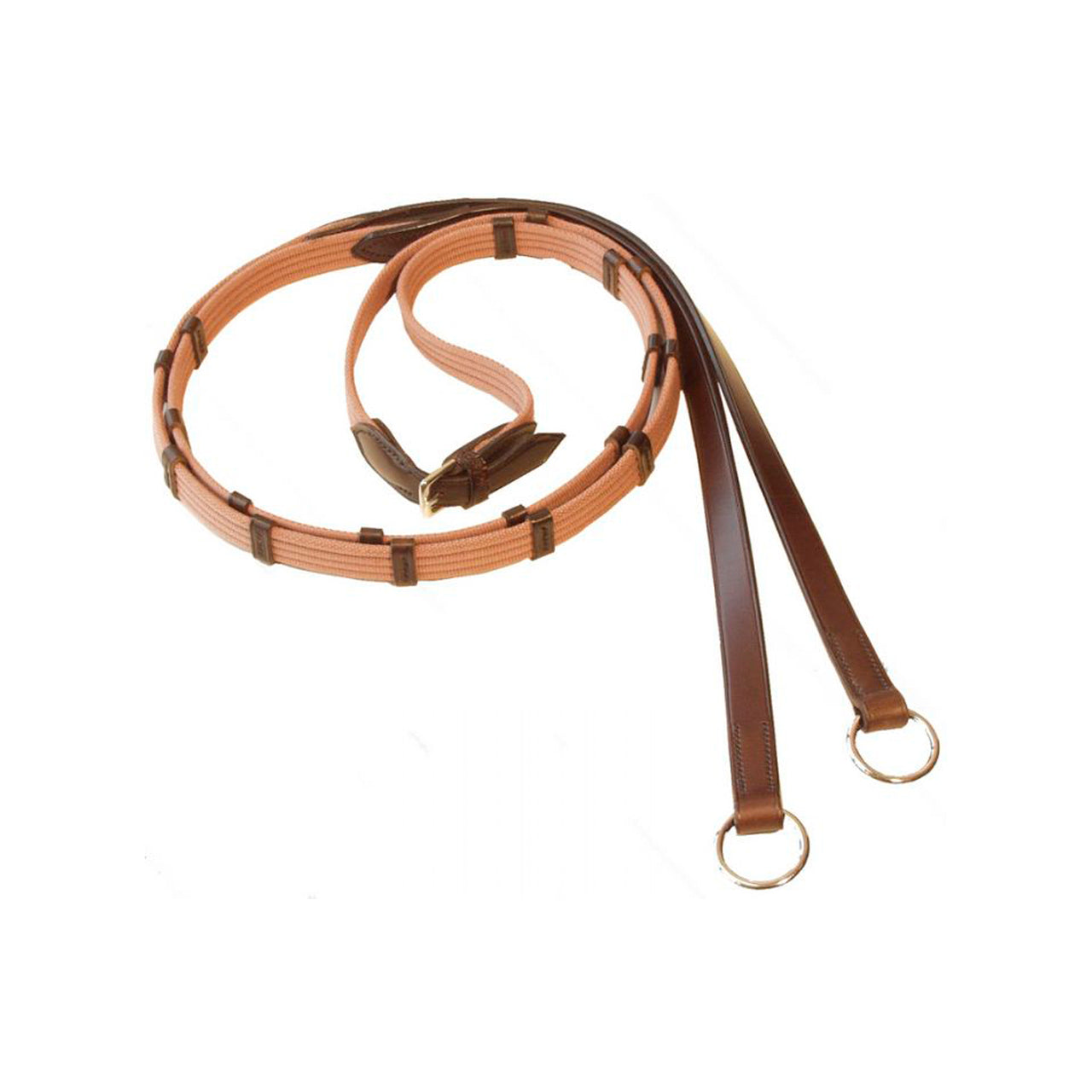WEB REINS WITH 9 LEATHER STOPS AND RINGS | Briglie e Accessori | Redini | Stubben