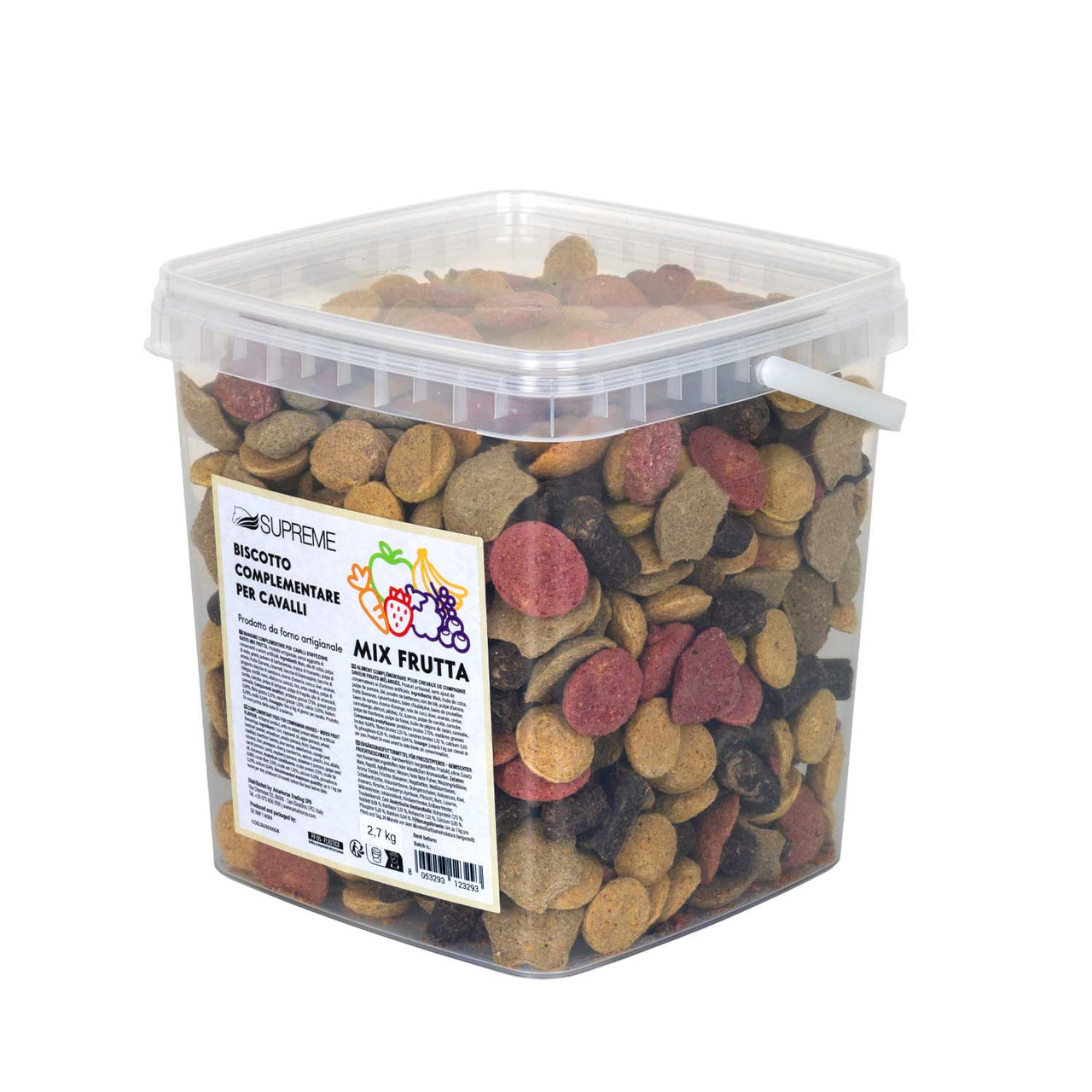 BISCOTTI PER CAVALLI MIX DI FRUTTA 2,7 KG | Cura giornaliera | Biscotti per Cavalli | Supreme