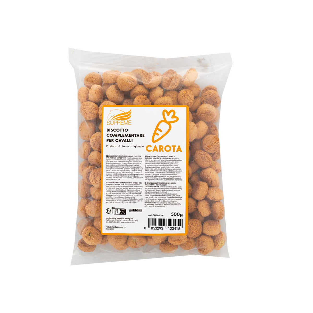 BISCOTTI CAROTA (500 GR) | Cura giornaliera | Biscotti per Cavalli | Supreme