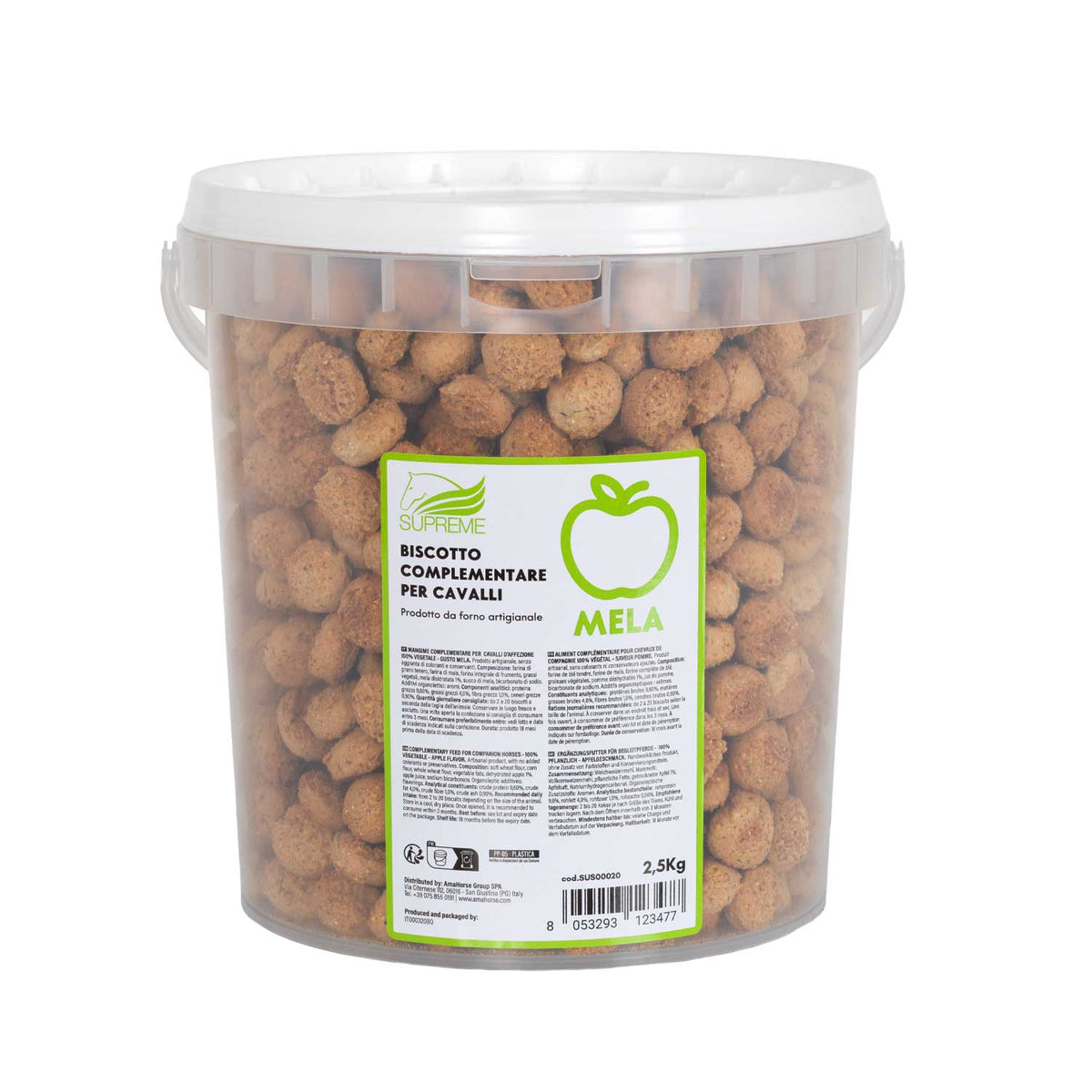 BISCOTTO VEGETALE PER CAVALLI GUSTO MELA (2,5 kg) | Cura giornaliera | Biscotti per Cavalli | Umbria Equitazione