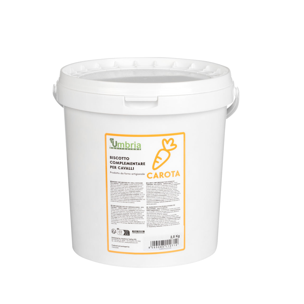 BISCOTTO VEGETALE PER CAVALLI GUSTO CAROTA (2,5 Kg.) | Cura del Cavallo | Biscotti per Cavalli | Umbria Equitazione