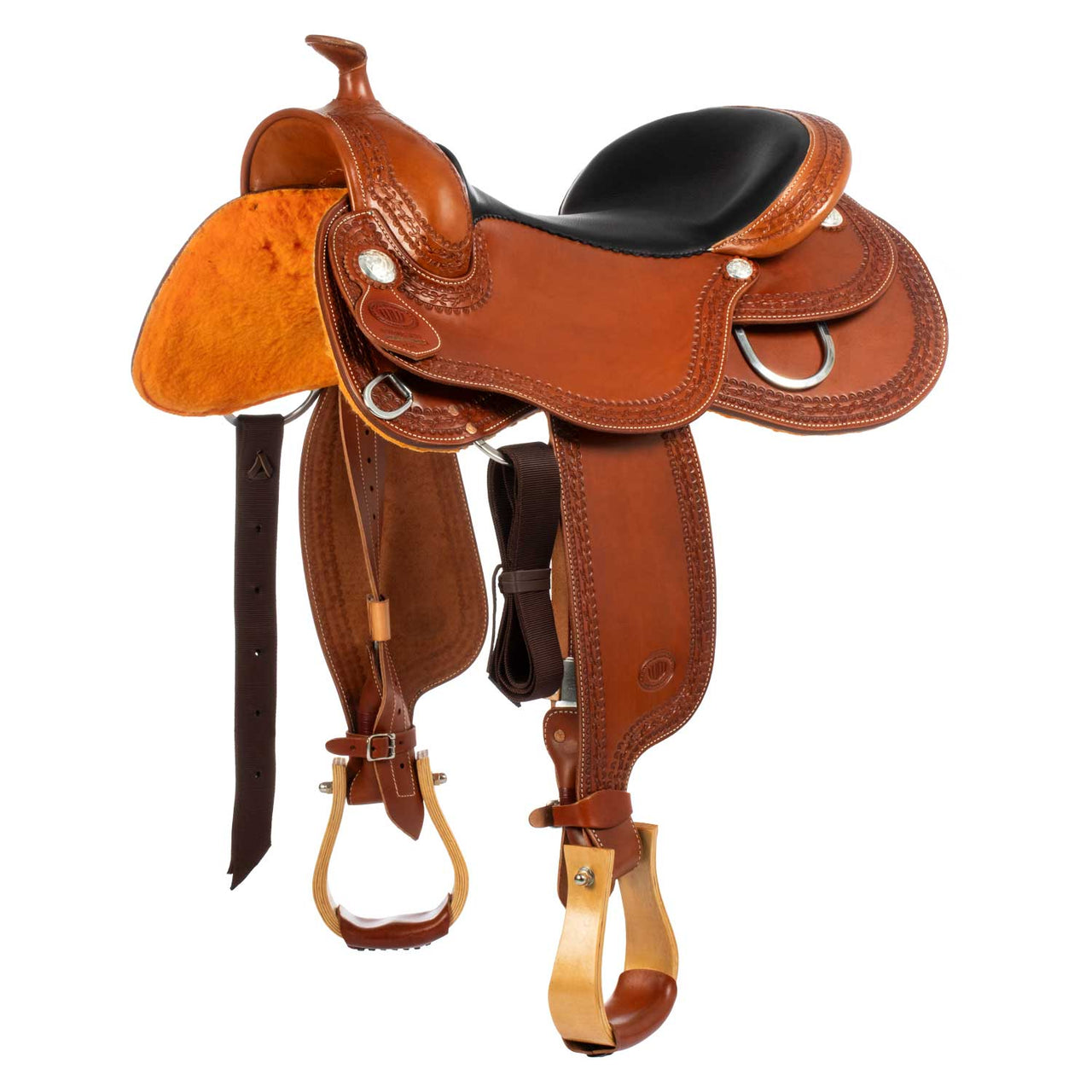 Sella Westwood Basic small butterfly border #30 cognac | Selle e Accessori | Selle da Trekking & Endurance | Westwood