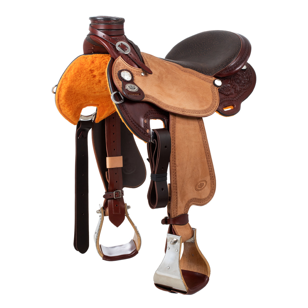Sella Westwood classic Ladywade burgundy  reverse natural flower#6 border#81 | Selle e Accessori | Selle da Lavoro con Mucche | Westwood